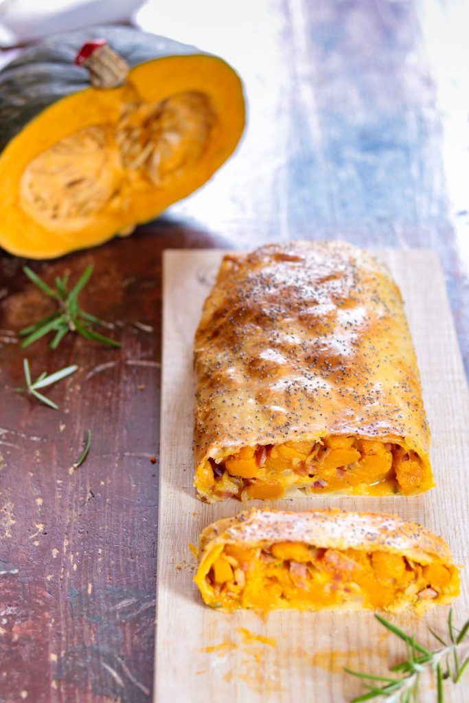 Strudel d'autunno - zucca, pancetta e rosmarino